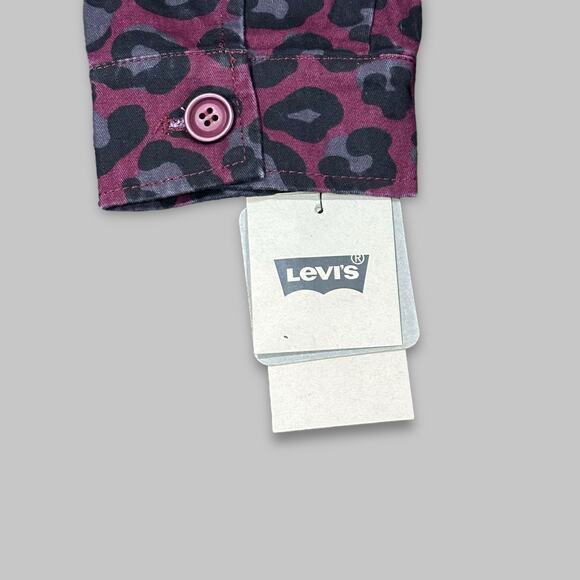 Levi’s Women’s Leopard Print Pink Utility Jacket - Size Small - Picture 5 of 7